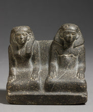 Load image into Gallery viewer, History Egyptian kneeling couple statue Sculpture museum reproduction art 4.3&quot; www.Neo-Mfg.com home decor relief
