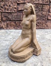 Load image into Gallery viewer, Egyptian kneeling female carving sculpture statue bookend revival Peinlich 7.5&quot; www.NEO-MFG.com sold as one - each
