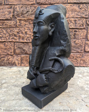 Load image into Gallery viewer, History Egyptian Pharaoh Akhenaten Amenhotep IV Sun god Sculptural bust Neo-Mfg 12&quot;
