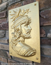 Load image into Gallery viewer, Roman Greek Siegfried Brunhild Song of the Nibelungs German mythology Figure Sculptural Wall frieze plaque relief www.Neo-Mfg.com 18.75&quot;
