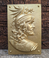 Load image into Gallery viewer, Roman Greek Siegfried Brunhild Song of the Nibelungs German mythology Figure Sculptural Wall frieze plaque relief www.Neo-Mfg.com 18.75&quot;
