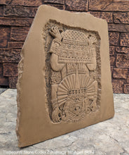 Load image into Gallery viewer, MAYAN AZTEC Tlaltlecuhtli Stone Codex Zumarraga Sculptural wall relief plaque Museum Quality www.Neo-Mfg.com 16&quot;
