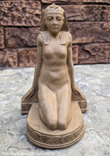 Load image into Gallery viewer, Egyptian kneeling female carving sculpture statue bookend revival Peinlich 7.5&quot; www.NEO-MFG.com sold as one - each
