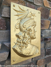 Load image into Gallery viewer, Roman Greek Siegfried Brunhild Song of the Nibelungs German mythology Figure Sculptural Wall frieze plaque relief www.Neo-Mfg.com 18.75&quot;
