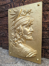 Load image into Gallery viewer, Roman Greek Siegfried Brunhild Song of the Nibelungs German mythology Figure Sculptural Wall frieze plaque relief www.Neo-Mfg.com 18.75&quot;
