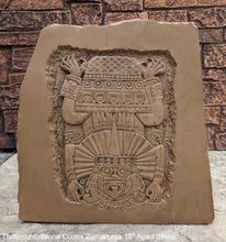 Load image into Gallery viewer, MAYAN AZTEC Tlaltlecuhtli Stone Codex Zumarraga Sculptural wall relief plaque Museum Quality www.Neo-Mfg.com 16&quot;
