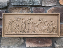 Load image into Gallery viewer, Roman Greek Thorvaldsen The Ages of Love 1824 Cherub nursery plaque wall relief www.Neo-Mfg.com 18&quot;
