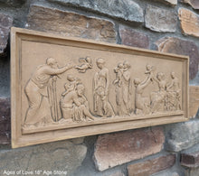 Load image into Gallery viewer, Roman Greek Thorvaldsen The Ages of Love 1824 Cherub nursery plaque wall relief www.Neo-Mfg.com 18&quot;
