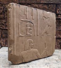 Load image into Gallery viewer, Egyptian Relief fragment wall plaque art Sculpture 11.5&quot; www.Neo-Mfg.com Museum reproduction Penn
