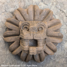 Load image into Gallery viewer, History Feathered Serpent Head of Quetzalcoaltl Aztec Maya Artifact Carved Sculpture Statue 12.25&quot; Grand Size www.Neo-Mfg.com
