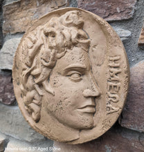 Load image into Gallery viewer, Roman Greek Apollo &amp; Diana Freedom coin Sculptural Wall relief plaque www.Neo-Mfg.com 9.5&quot;
