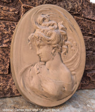 Load image into Gallery viewer, Victorian Cameo silhouette West Wind Sculpture wall Plaque Bas relief 14&quot; www.Neo-Mfg.com left face c11
