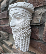 Load image into Gallery viewer, Assyrian king Sargon bust Carved Persian wall sculpture plaque 10.5&quot; www.Neo-Mfg.com Museum Replica
