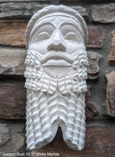 Load image into Gallery viewer, Assyrian king Sargon bust Carved Persian wall sculpture plaque 10.5&quot; www.Neo-Mfg.com Museum Replica
