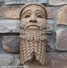 Load image into Gallery viewer, Assyrian king Sargon bust Carved Persian wall sculpture plaque 10.5&quot; www.Neo-Mfg.com Museum Replica
