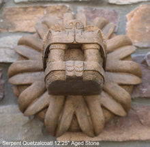 Load image into Gallery viewer, History Feathered Serpent Head of Quetzalcoaltl Aztec Maya Artifact Carved Sculpture Statue 12.25&quot; Grand Size www.Neo-Mfg.com
