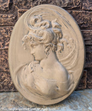 Load image into Gallery viewer, Victorian Cameo silhouette West Wind Sculpture wall Plaque Bas relief 14&quot; www.Neo-Mfg.com left face c11
