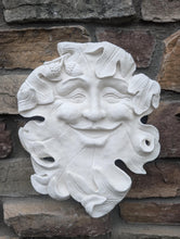 Load image into Gallery viewer, Green Man Leaf Face Acorn Tree Man Mythical greenman wall Sculpture Mask Wall Plaque Vintage sculpture www.Neo-Mfg.com
