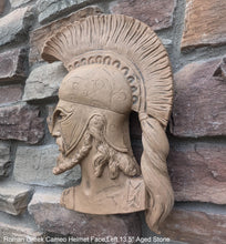 Load image into Gallery viewer, Roman Greek Spartan Bust Sculptural wall relief plaque home decor 13.5&quot; www.Neo-Mfg.com
