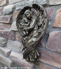 Load image into Gallery viewer, ANGEL holding Child wall frieze sculpture statue 15&quot; neo-mfg art wall plaque
