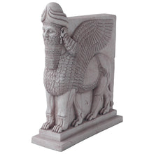 Load image into Gallery viewer, Assyrian Lamassu Nimrud Palace guardians winged Lion Sculpture www.Neo-Mfg.com 10.5&quot; Mesopotamia statue 360
