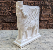 Load image into Gallery viewer, Assyrian Lamassu Nimrud Palace guardians winged Bull Sculpture www.Neo-Mfg.com 10.5&quot; Mesopotamia statue 360
