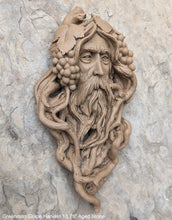 Load image into Gallery viewer, Nature Garden Greenman Grape Harvest Sculptural wall relief bust www.Neo-Mfg.com 13.75&quot;
