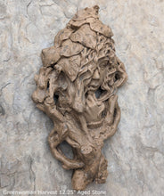 Load image into Gallery viewer, Nature Garden Greenwoman Harvest Sculptural wall relief bust www.Neo-Mfg.com 12.25&quot;
