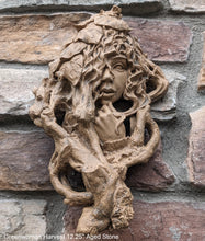 Load image into Gallery viewer, Nature Garden Greenwoman Harvest Sculptural wall relief bust www.Neo-Mfg.com 12.25&quot;
