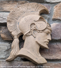 Load image into Gallery viewer, Roman Greek Spartan Bust Sculptural wall relief plaque home decor 13.5&quot; www.Neo-Mfg.com
