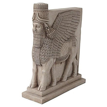 Load image into Gallery viewer, Assyrian Lamassu Nimrud Palace guardians winged Bull Sculpture www.Neo-Mfg.com 10.5&quot; Mesopotamia statue 360
