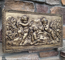 Load image into Gallery viewer, Eros Musical Cherub Cupid Greek Wall Sculpture Plaque Angels 17&quot; www.NEO-MFG.com
