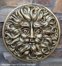 Load image into Gallery viewer, Wind Man Wall Decor Large 14&quot; Wall Plaque Sculpture Pagan www.Neo-Mfg.com mythical
