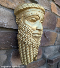 Load image into Gallery viewer, Assyrian king Sargon bust Carved Persian wall sculpture plaque 10.5&quot; www.Neo-Mfg.com Museum Replica
