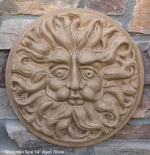 Load image into Gallery viewer, Wind Man Wall Decor Large 14&quot; Wall Plaque Sculpture Pagan www.Neo-Mfg.com mythical
