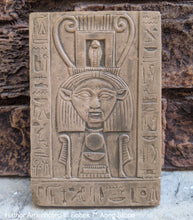 Load image into Gallery viewer, Egyptian Hathor Amenhotep III Sobek Sculptural wall relief www.Neo-Mfg.com 7&quot; Museum preproduction
