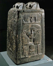 Load image into Gallery viewer, Egyptian Hathor Amenhotep III Sobek Sculptural wall relief www.Neo-Mfg.com 7&quot; Museum preproduction
