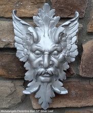 Load image into Gallery viewer, Green Man Michelangelos Florentiner Mann Grünmann Wandskulptur Mittel wall Sculpture Mask Wall Plaque Vintage sculpture 12&quot; www.Neo-Mfg.com
