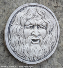 Load image into Gallery viewer, Roman Greek Mouth of truth Bocca della Verita Sculptural Wall frieze plaque relief www.Neo-Mfg.com 9.5&quot;
