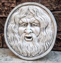 Load image into Gallery viewer, Roman Greek Mouth of truth Bocca della Verita Sculptural Wall frieze plaque relief www.Neo-Mfg.com 9.5&quot;
