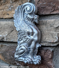 Load image into Gallery viewer, Griffin gryphons Winged lion wall Sculpture plaque set pair 7&quot; ea www.Neo-Mfg.com Home decor mystical b13
