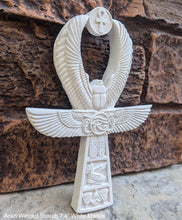 Load image into Gallery viewer, Egyptian Ankh Winged scarab Sculptural wall relief www.Neo-Mfg.com 7 3/4&quot;
