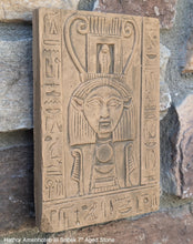 Load image into Gallery viewer, Egyptian Hathor Amenhotep III Sobek Sculptural wall relief www.Neo-Mfg.com 7&quot; Museum preproduction
