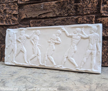 Load image into Gallery viewer, Olympian Ball player base Wall Plaque Antique Reproduction Figure Sculptural Wall frieze plaque relief www.Neo-Mfg.com 15.5&quot;
