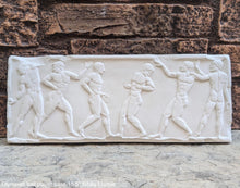 Load image into Gallery viewer, Olympian Ball player base Wall Plaque Antique Reproduction Figure Sculptural Wall frieze plaque relief www.Neo-Mfg.com 15.5&quot;
