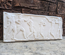 Load image into Gallery viewer, Olympian Ball player base Wall Plaque Antique Reproduction Figure Sculptural Wall frieze plaque relief www.Neo-Mfg.com 15.5&quot;
