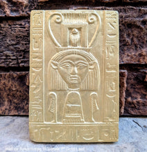 Load image into Gallery viewer, Egyptian Hathor Amenhotep III Sobek Sculptural wall relief www.Neo-Mfg.com 7&quot; Museum preproduction
