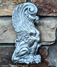 Load image into Gallery viewer, Griffin gryphons Winged lion wall Sculpture plaque set pair 7&quot; ea www.Neo-Mfg.com Home decor mystical b13
