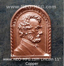 Load image into Gallery viewer, History Abe Abraham Lincoln Cameo silhouette Sculpture Plaque 11&quot; Neo-Mfg
