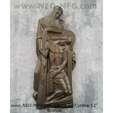 Load image into Gallery viewer, Religious Simon Of Cyrene Wall Plaque Sculptural Frieze Carving 12&quot; www.NEO-MFG.com j6
